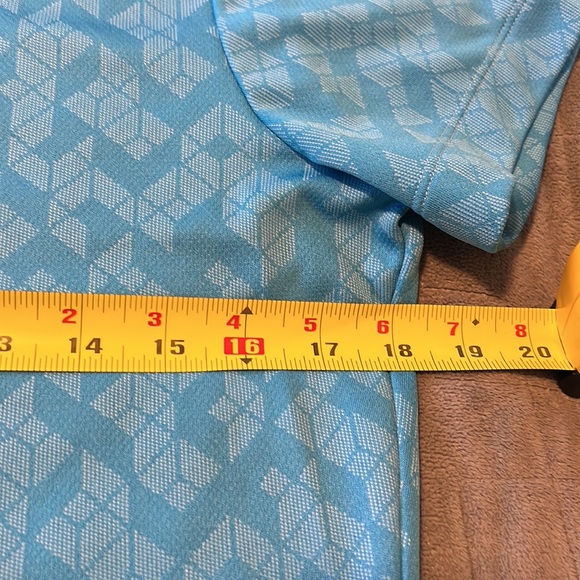 Nike Golf FitDry Short-Sleeve Shirt, Polo, Blue, Quilted Pattern, Size S - Picture 7 of 8